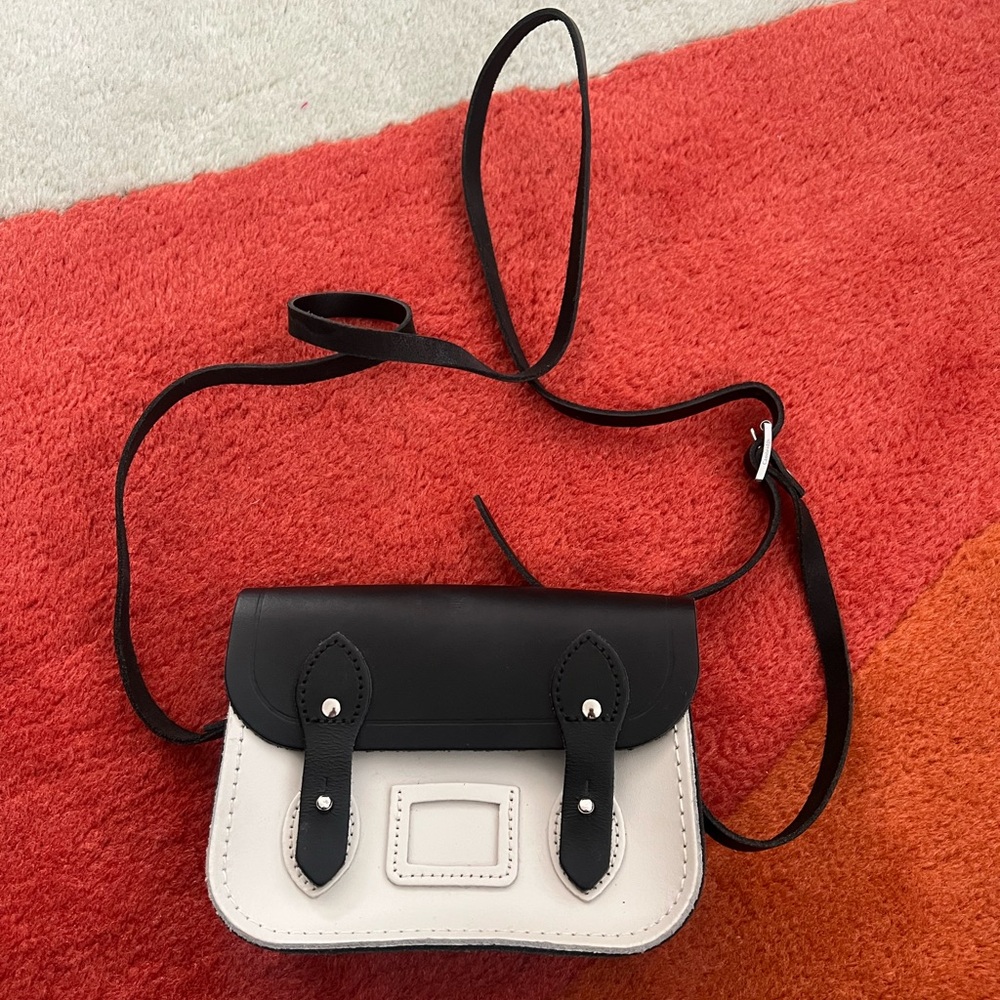Small The Cambridge Satchel Company 2 tone black and white crossbody bag